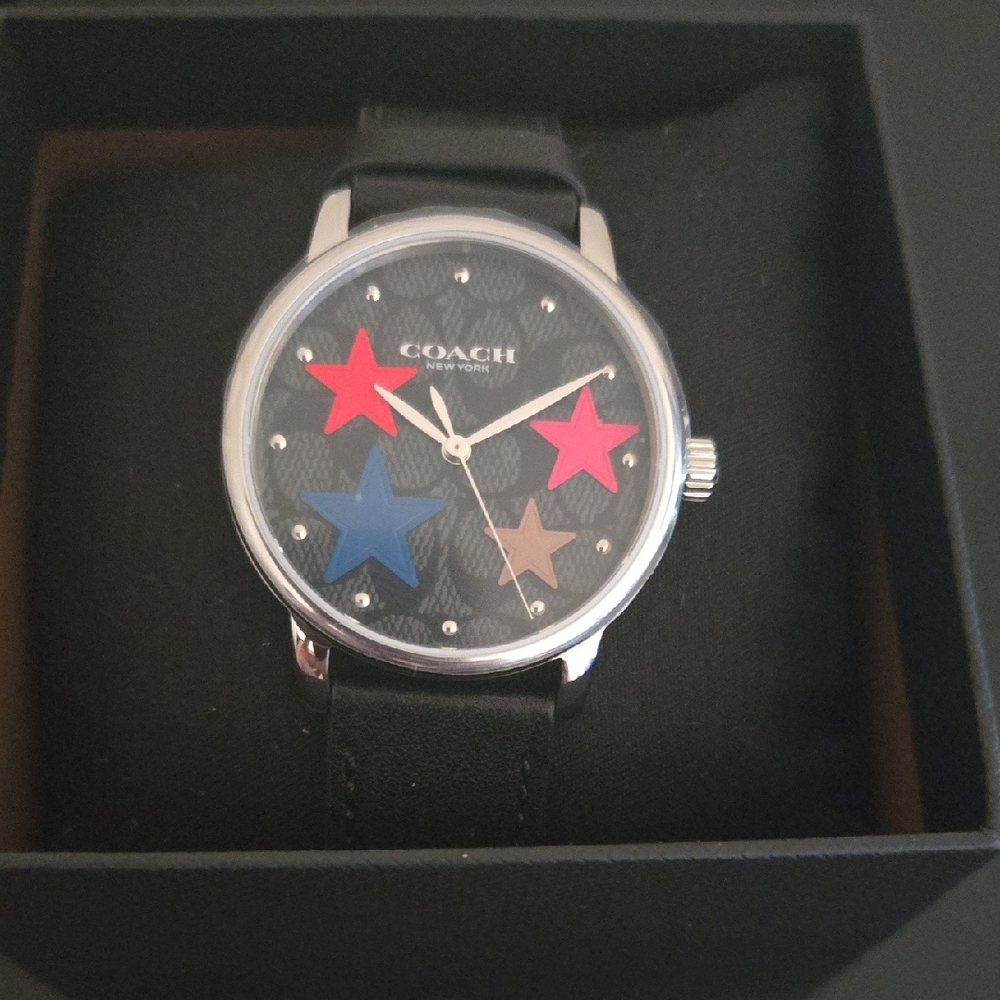 Coach Women's Watch with Colorful Star Accents